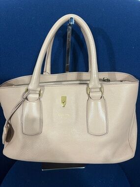 Authentic Celine Leather Tote Handbag in blush color made in italy